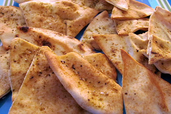 Pita Chips and Artichoke Dip