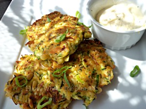 Zucchini and Pine Nut Fritters