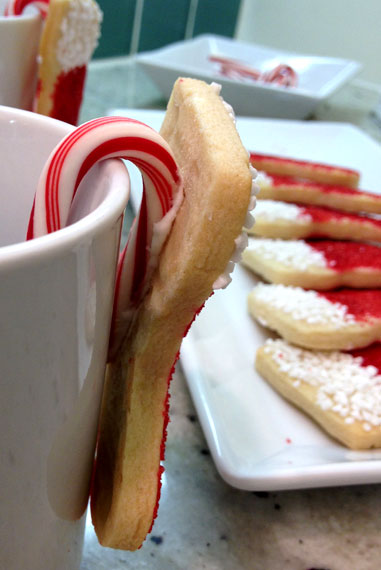 Hanging Stocking Cookies with Candy Canes
