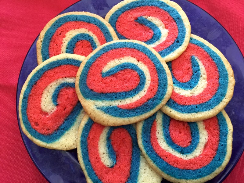 Fourth of July Pinwheel Cookies