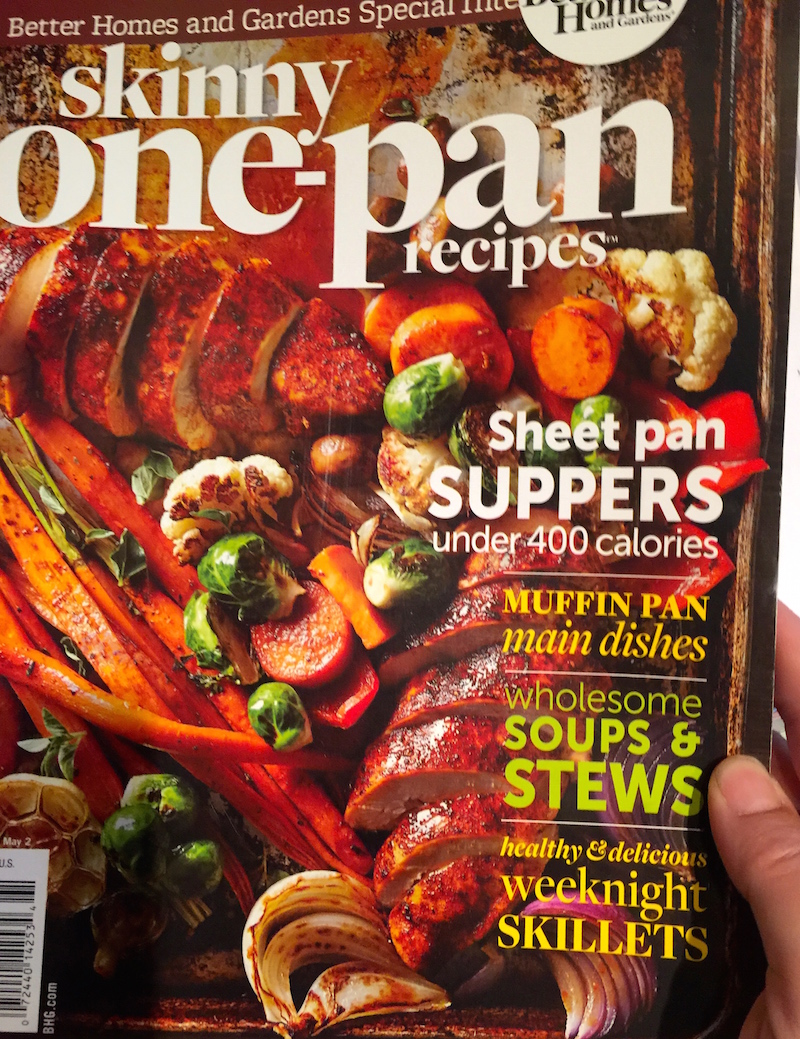 Magazine Cover Skinny One Pan Recipes Better Homes and Gardens