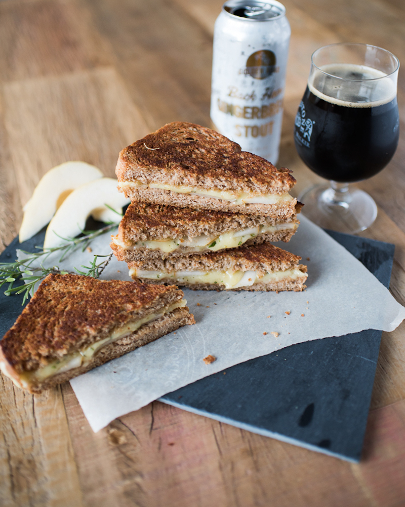 Cheddar Pear Rosemary Grilled Cheese