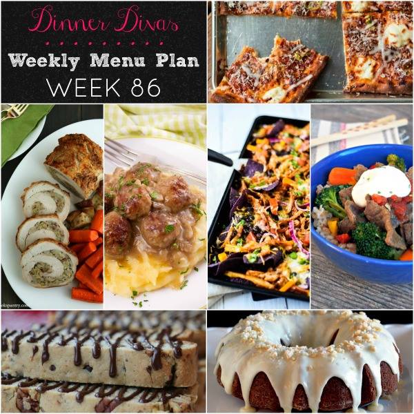 Dinner Divas Weekly Menu Plan Week 86