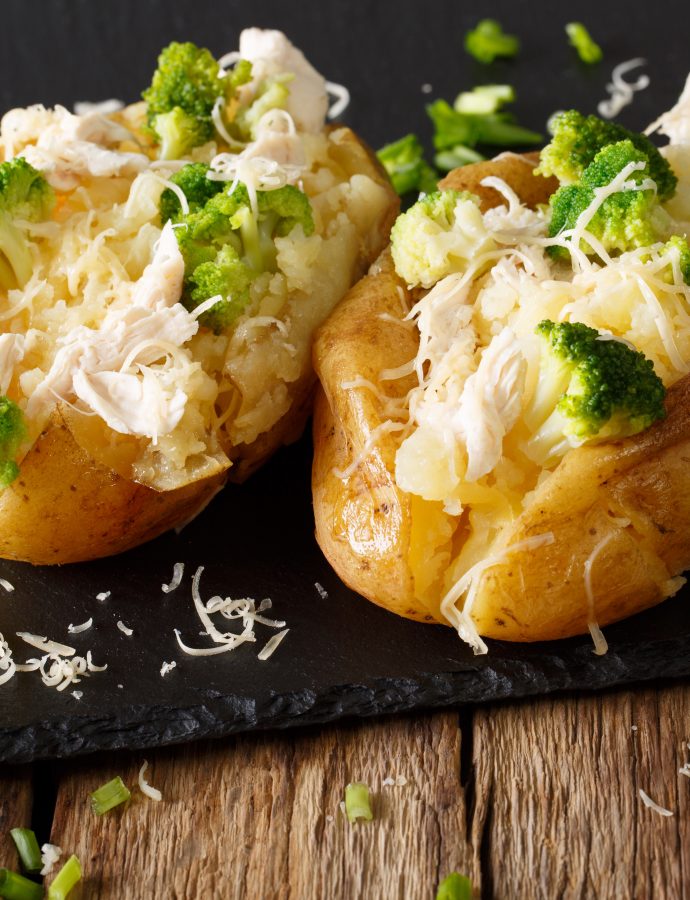 Baked Potato with Broccoli and Chicken