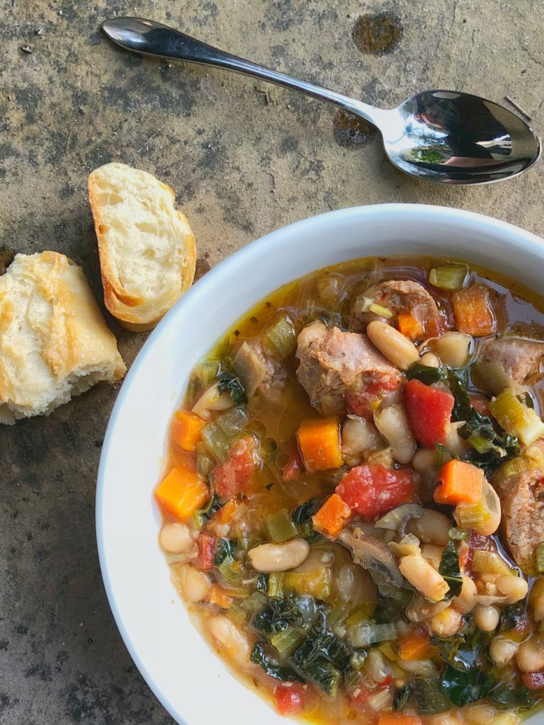 Tuscan White Bean Soup via Brit+Co